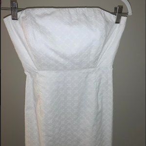 Strapless White Vineyard Vine Dress